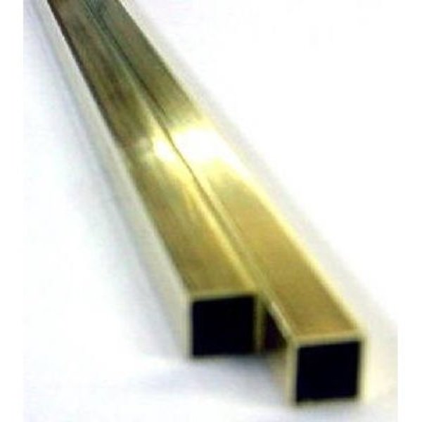 K & S Precision Metals 14x12 SQ BRS Tube 8155